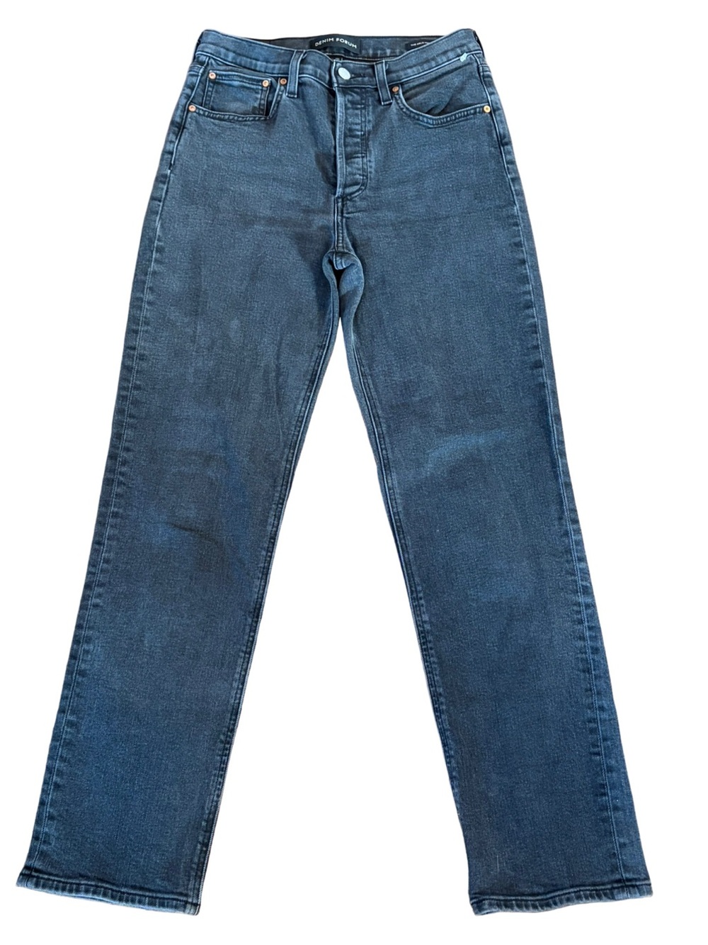 Aritzia Denim Forum Arlo High Rise Straight Jeans Black 27W 30L